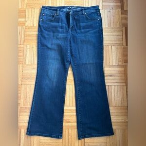 INC Jeans Womens 14WP Boot leg Slim Tech Fit Petite-Blue Denim Jeans